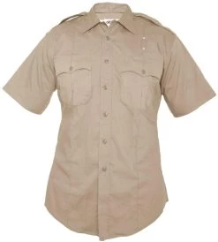 Elbeco Men's LASD Class B RipStop Tan Short Sleeve Uniform Shirt