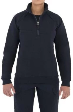 First Tactical Women's 1/4 Zip Cotton Job Shirt 128507 -Tactical Clothing Store first tactical womens 14 zip cotton job shirt 128507 32245.1601548111