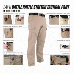 LA Police Gear Battle Rattle Stretch Tactical Pant -Tactical Clothing Store la police gear battle rattle stretch tactical pant battle rattle 93454.1649429939