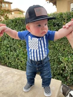 LA Police Gear Distressed Flag Baby Onesie -Tactical Clothing Store la police gear distressed flag baby onesie df onesie 52304.1641639573