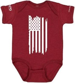 LA Police Gear Distressed Flag Baby Onesie