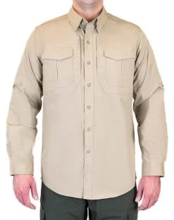 LA Police Gear Men's Long Sleeve Battle Rattle Stretch Field Shirt