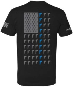 LA Police Gear Men's TBL Grenade Flag Short Sleeve T-Shirt