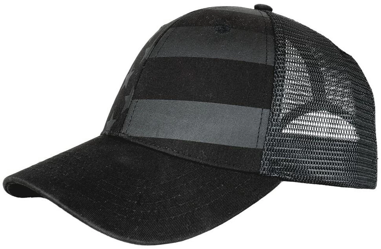 LA Police Gear Screen Printed Blackout Flag Trucker Hat 6 LA Police Gear Screen Printed Blackout Flag Trucker Hat - Image 4