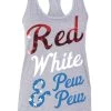 LA Police Gear Women's Red White & Pew Pew Tank Top