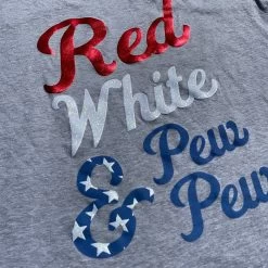 LA Police Gear Women's Red White & Pew Pew Tank Top -Tactical Clothing Store la police gear womens red white and pew pew tank top ts red white 27932.1609341581
