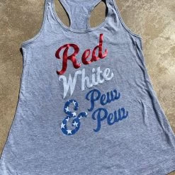 LA Police Gear Women's Red White & Pew Pew Tank Top -Tactical Clothing Store la police gear womens red white and pew pew tank top ts red white 70814.1601492215