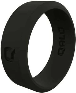 Qalo Women's Modern Black Q2X Silicone Ring