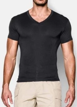 Under Armour Men's Tactical HeatGear Compression V-Neck T-Shirt -Tactical Clothing Store under armour heatgear v neck t shirt 1216010 11412.1601509026